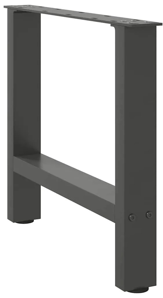 Pés para mesa de centro antracite 2 peças 60x(42-43) cm aço