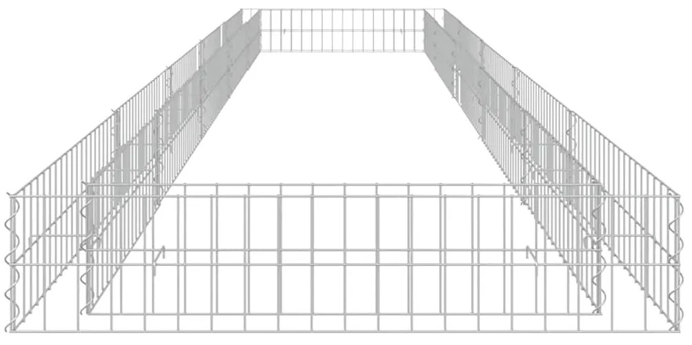 Canteiro elevado/cesto gabião 500x100x20 cm aço galvanizado