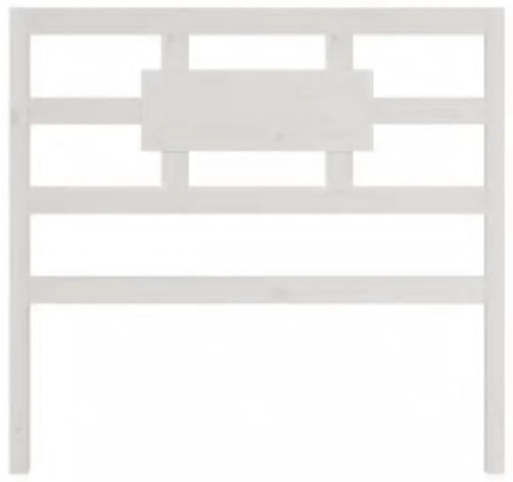 Estrutura de cama 100x200 cm madeira maciça branco