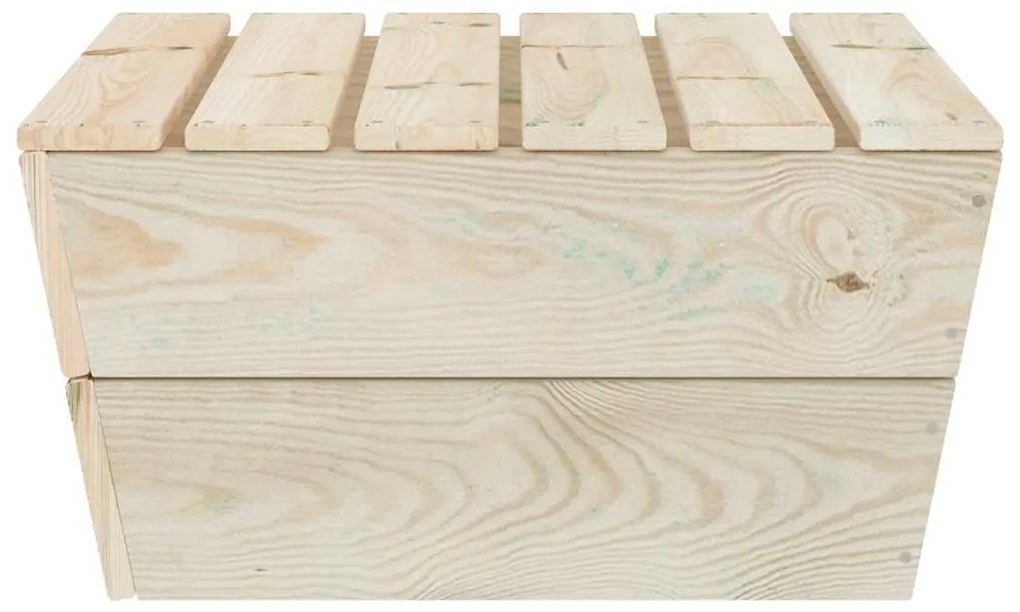 2 pcs conjunto lounge de jardim madeira de abeto impregnada