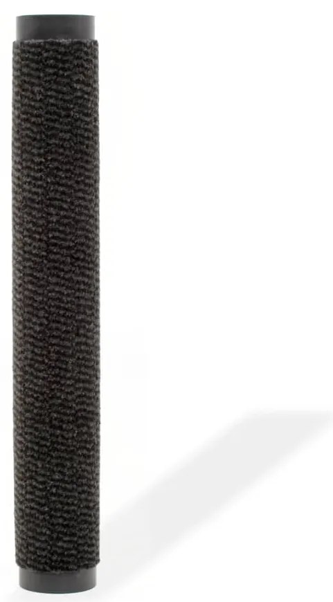 Tapete controlo de pó retangular tufado 60x90 cm preto