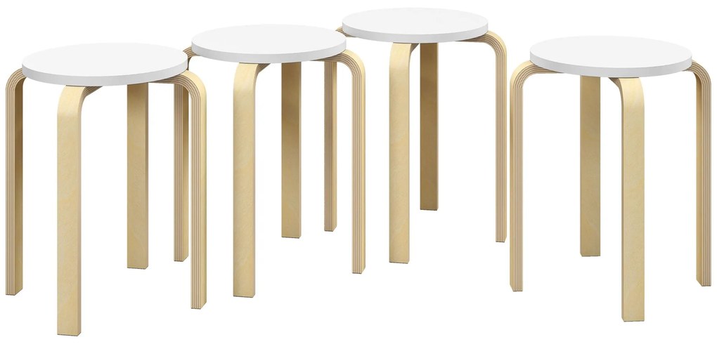 Bancos de Madeira Conjunto de 4 Bancos de Madeira Bancos Modernos Redo