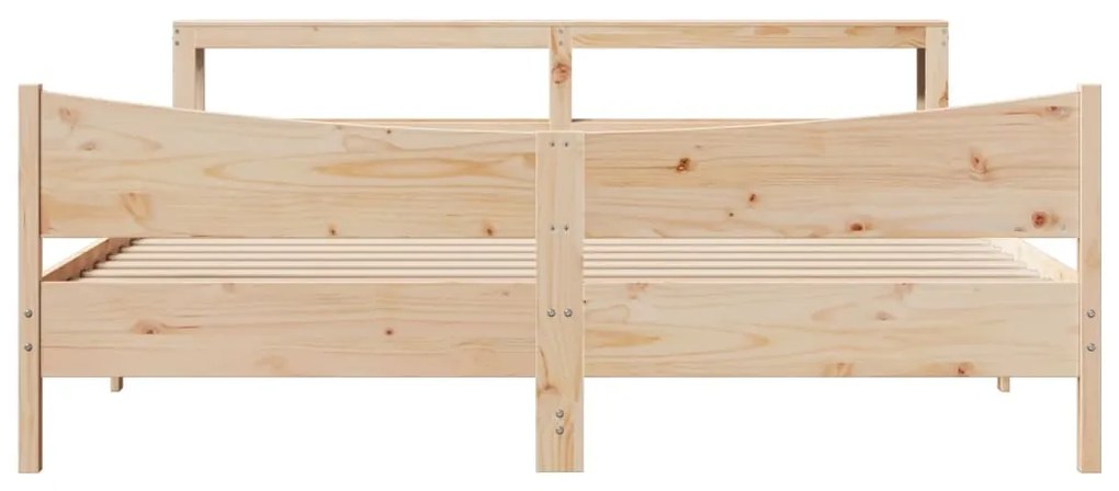 Estrutura de cama com cabeceira 180x200 cm pinho maciço