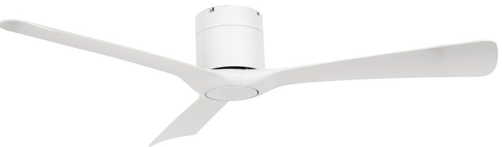 Ventoinha de Teto Silencioso 29W com Controlo Remoto Ø129 cm com 3 Lâminas Reversíveis 6 Velocidades e Temporizador Branco