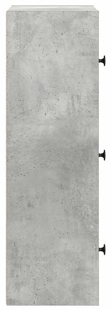 Estante 40x24x77 cm derivados de madeira cinzento cimento