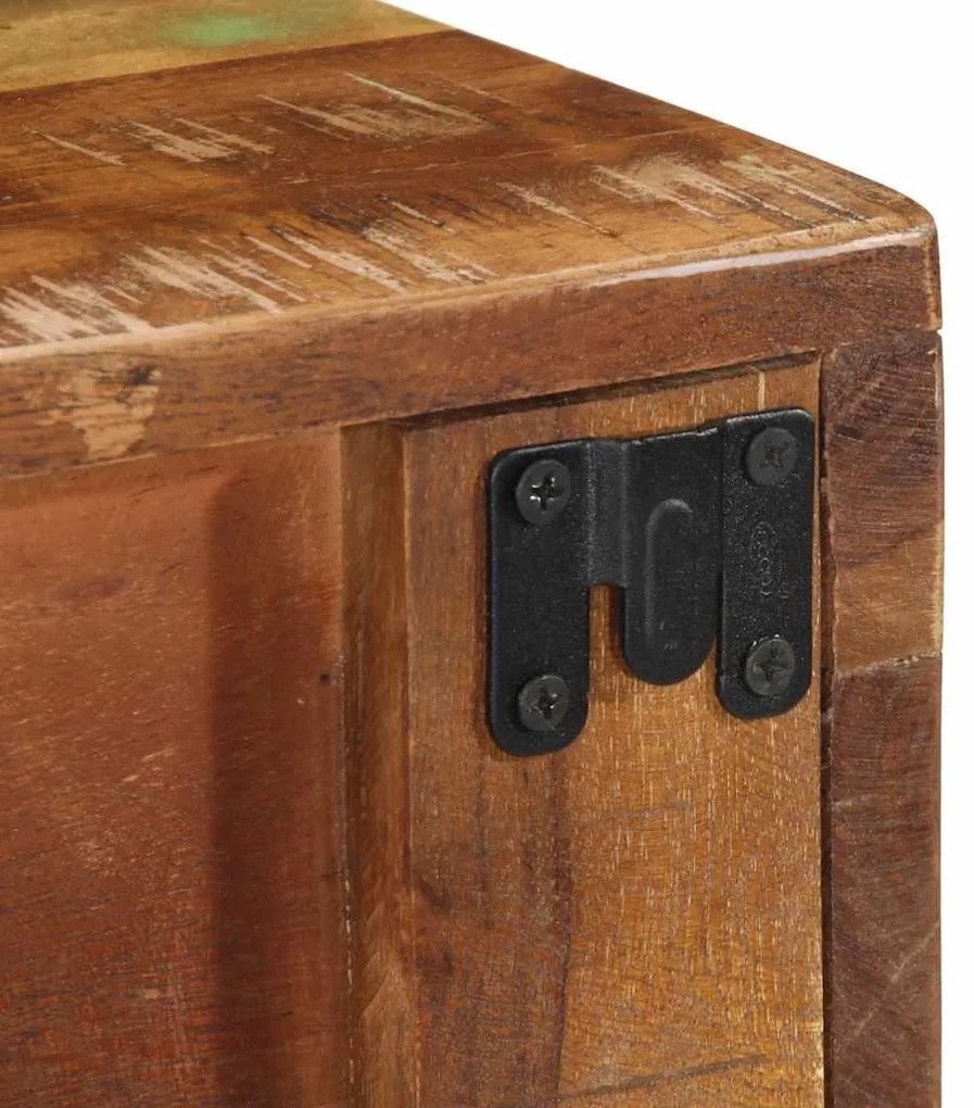 Armário de TV para parede 80x30x19 cm madeira recuperada maciça