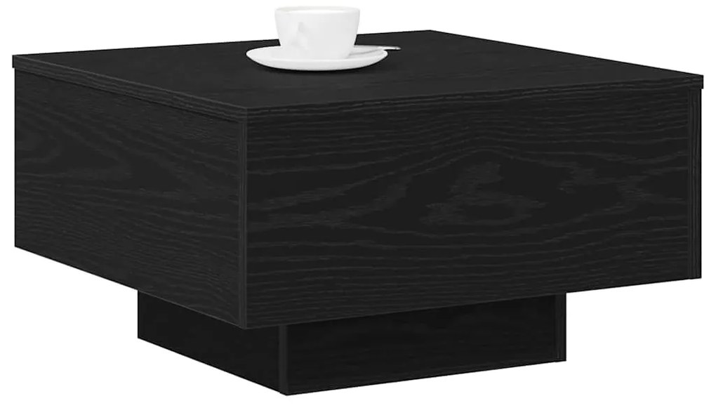 Mesa de Centro vidaXL Preta em Carvalho 55x55x31 cm em Madeira de Enge