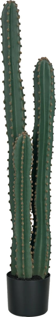 Cacto artificial de grande realismo, planta artificial de grandes dimensões, dim. Ø 18 x 120 cm (altura), verde