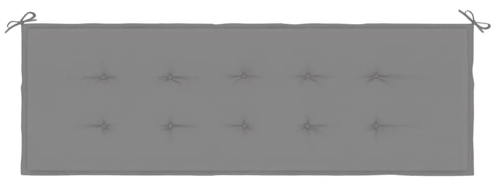 Almofadão p/ banco de jardim 150x50x4 cm tecido oxford cinza