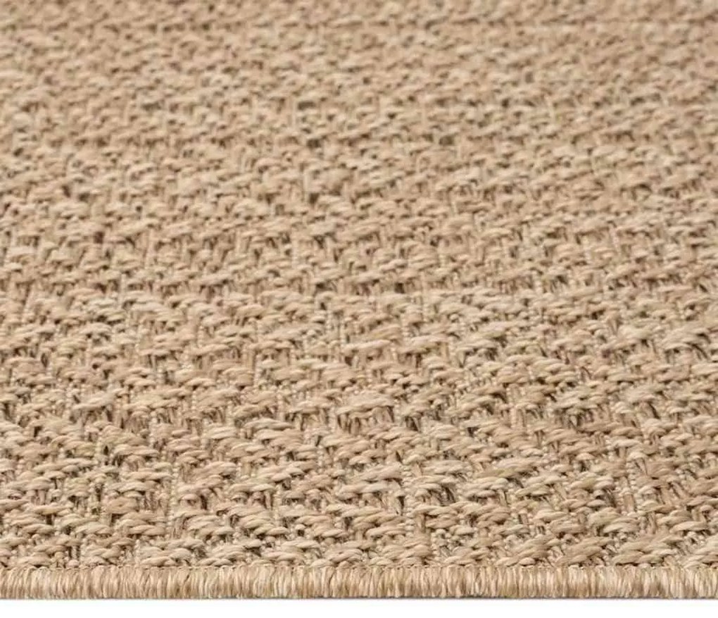Tapete ZIZUR bege 200x290 cm aspeto de juta interior e exterior