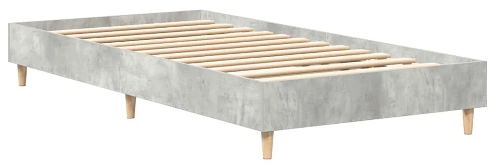 Estrutura de cama s/ colchão 90x190 cm cinza cimento