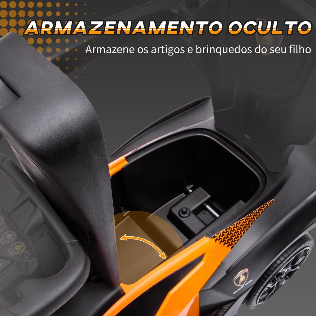 AIYAPLAY Carro Andador 2 em 1 para Crianças 12-36 Meses Lamborghini Es