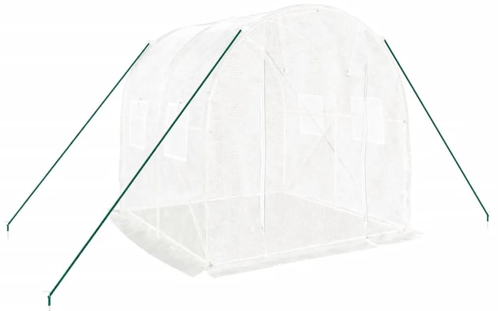 Estufa com estrutura de aço 4 m² 2x2x2 m branco