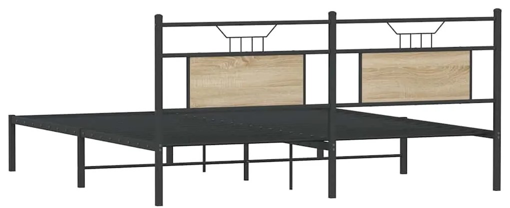 Estrutura cama s/ colchão derivados de madeira carvalho sonoma