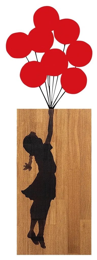 Acessório Decorativo de Parede Ma-368 – Nogueira e Preto – 70 x 62 cm