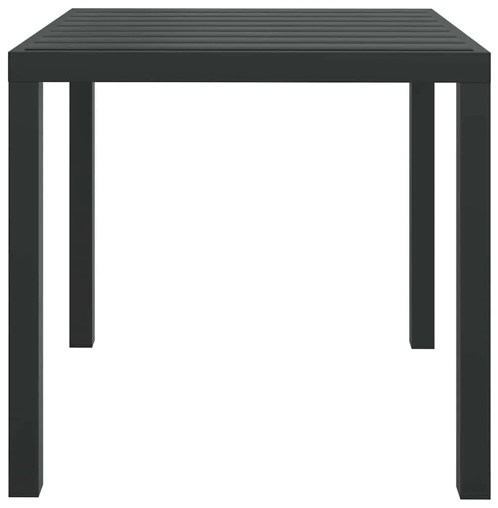 Mesa de jardim em alumínio e WPC 80x80x74 cm preto