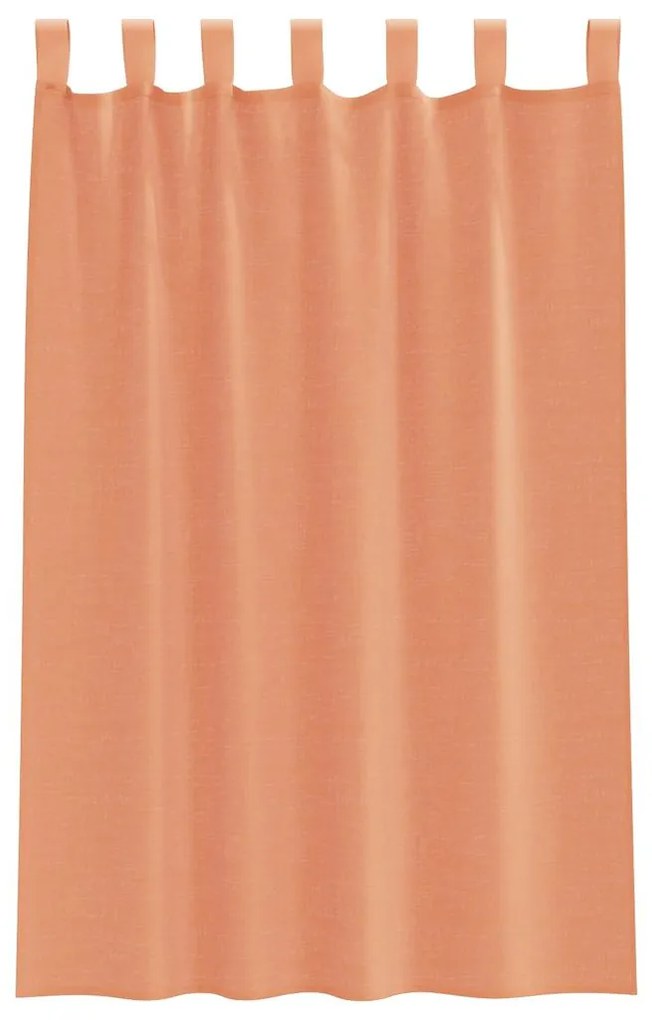 Cortinas de voile com laços 2 pcs terracota 140x175 cm