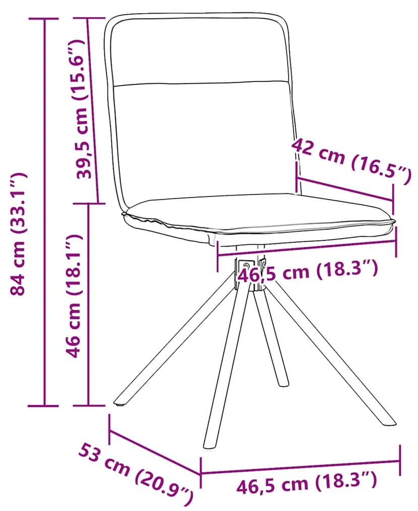 Cadeiras de jantar 2 pcs tecido cinzento-escuro