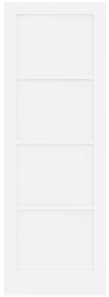Porta Interior "ORKDAL" Branca 73.5x211x4 cm Madeira Sólida de Pinheir