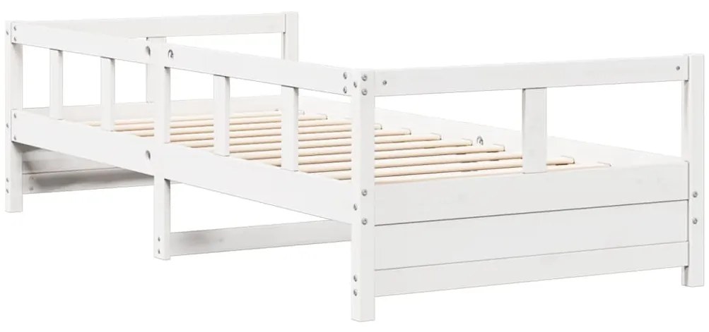 Sofá-cama sem colchão 90x200 cm madeira de pinho maciça branco