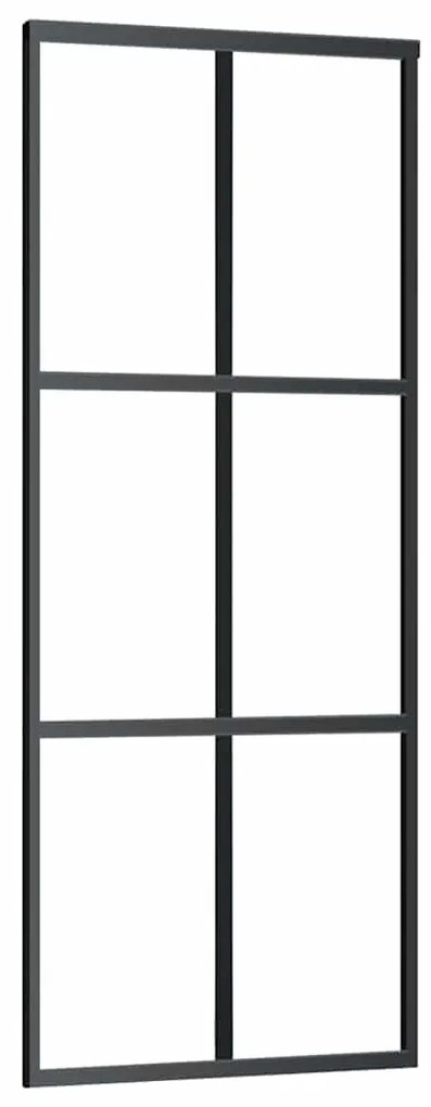 Porta deslizante c/ conj. ferragens 76x205cm vidro ESG preto