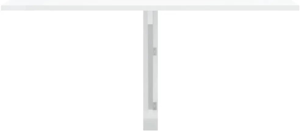 Mesa de parede dobrável derivados de madeira branco brilhante