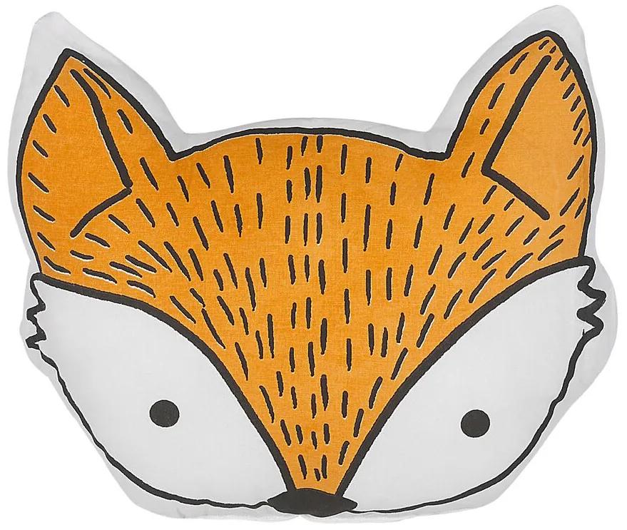 Almofada decorativa em forma de raposa laranja 50 x 40 cm VADODARA Beliani