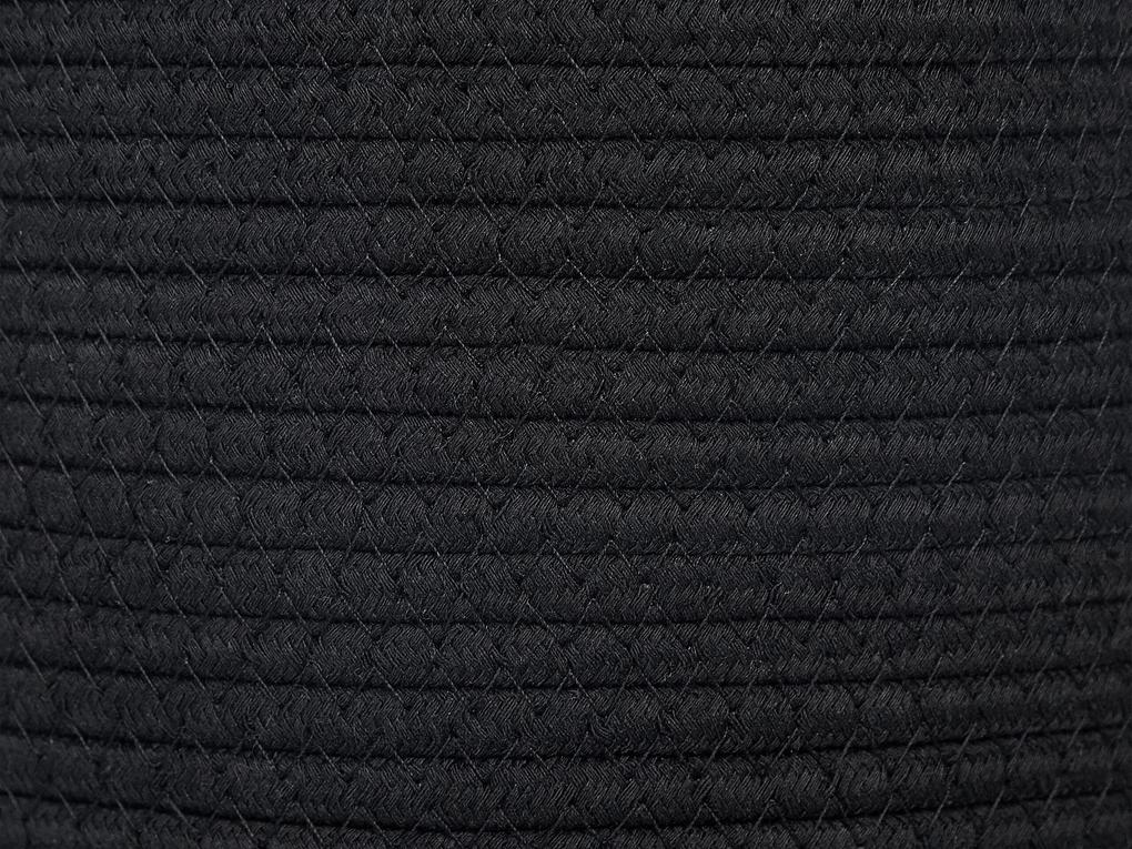 Conjunto de 2 cestos de algodão preto SARYK Beliani