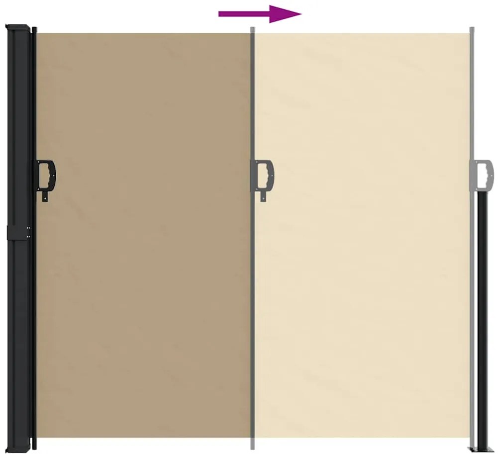 Toldo lateral retrátil 180x300 cm bege