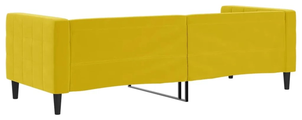 Sofá-cama 80x200 cm veludo amarelo