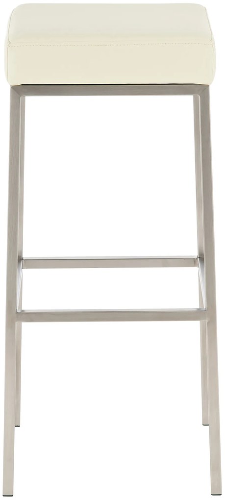 Banco de bar Montreal em couro sintético 37 x 83 x 37 cm Creme