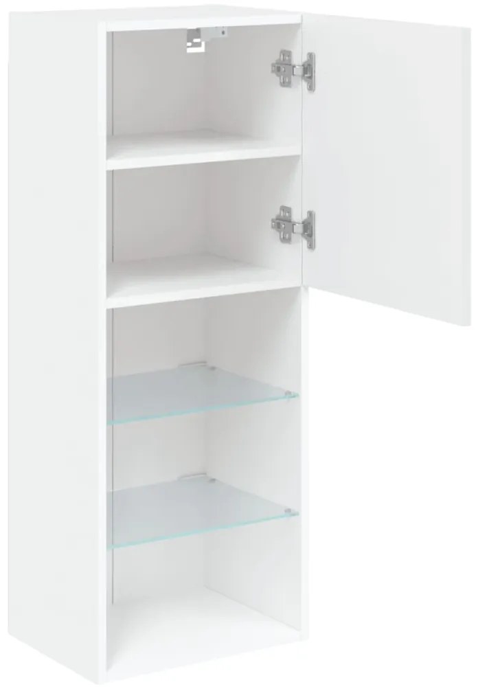 Móvel de TV com luzes LED 40,5x30x102 cm branco
