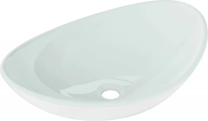 Mexen Sonia lavatório de vidro de bancada 54 x 37 cm, branco - 24145430