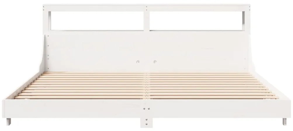 Cama sem colchão 180x200 cm madeira de pinho maciça branco