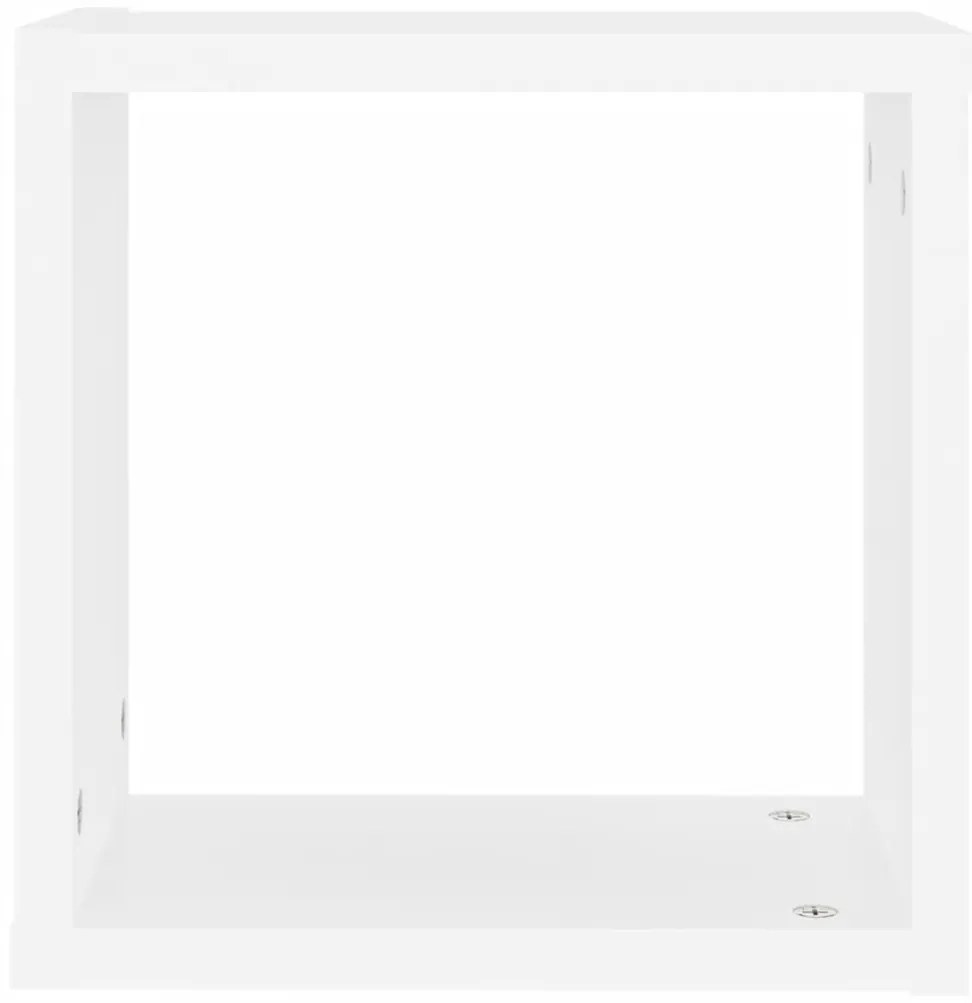 Prateleiras de parede em forma de cubo 2 pcs 30x15x30cm branco