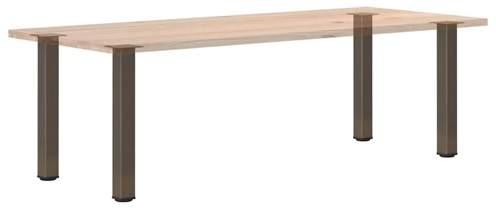 Pés de mesa de console 4 peças aço natural 72-74 cm aço