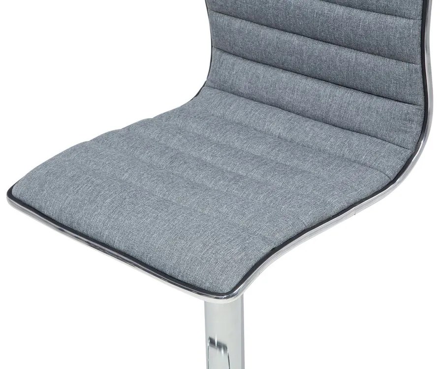 Conjunto de 2 bancos de bar em tecido cinzento LUCERNE Beliani