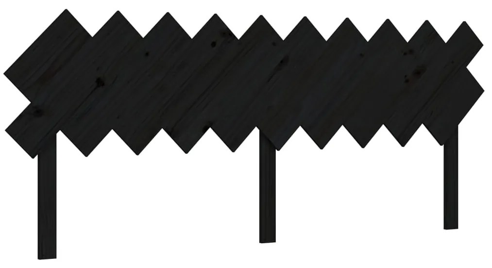 Estrutura de cama com cabeceira 200x200 cm madeira maciça preto