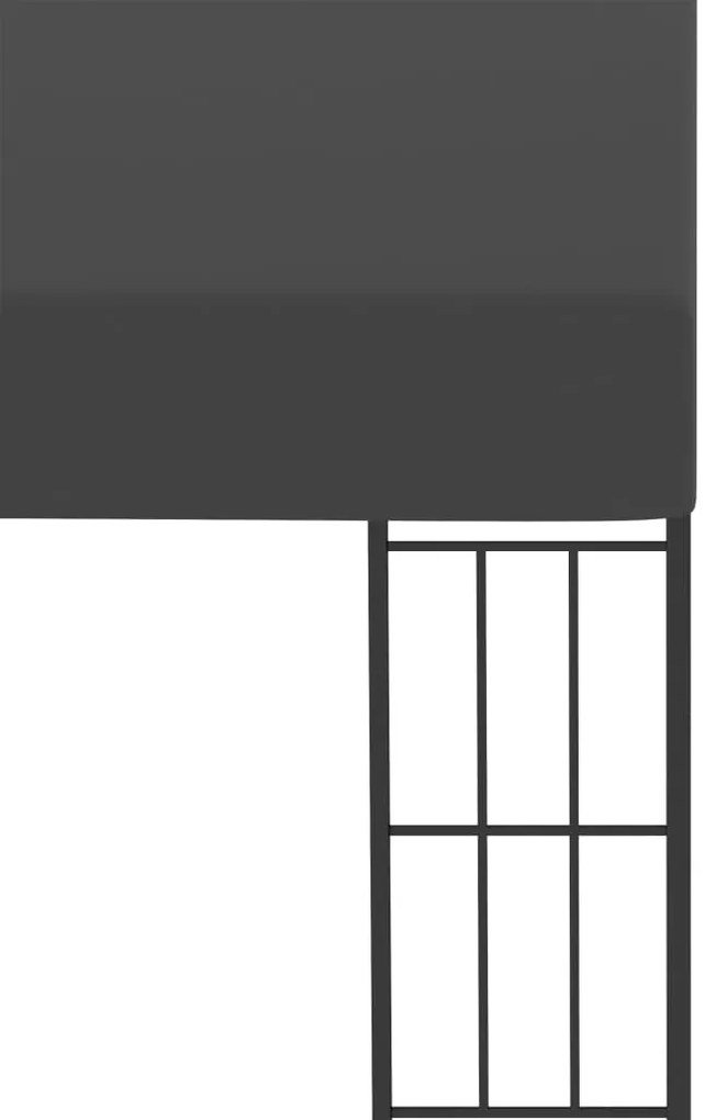 Gazebo de montagem na parede 3x4 m tecido antracite