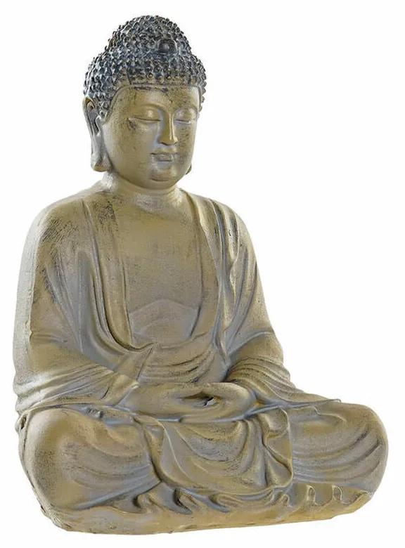 Figura Decorativa DKD Home Decor Buda Resina Cinzento claro (19.5 x 17 x 25 cm)