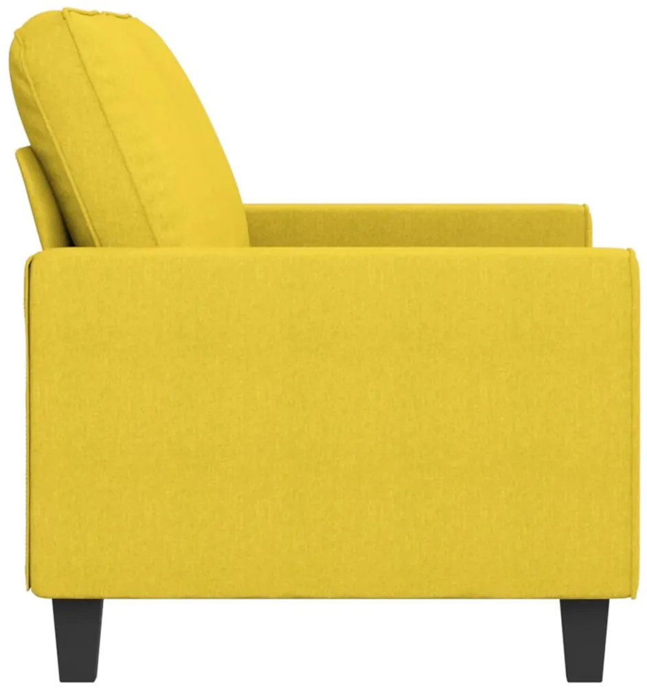 Sofá de 2 lugares 140 cm tecido amarelo-claro