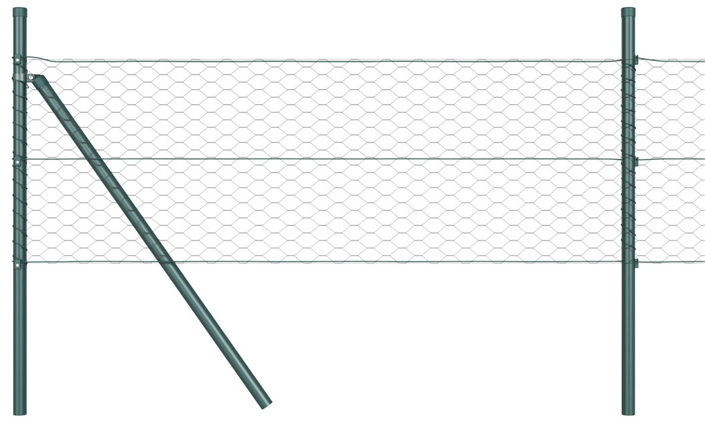 Cerca Hexagonal vidaXL Cinza 0.8x100 m Aço