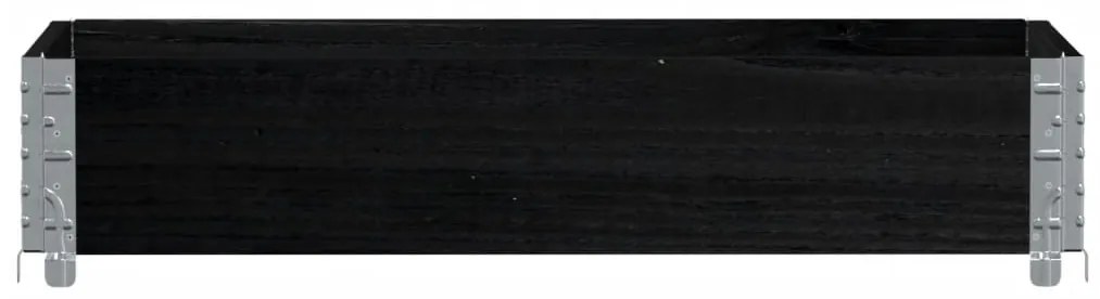 Vaso/floreira de jardim 100x50 cm madeira de pinho maciça preto