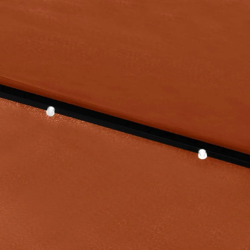 Guarda-sol de jardim c/ luzes LED e poste de aço 2x3m terracota