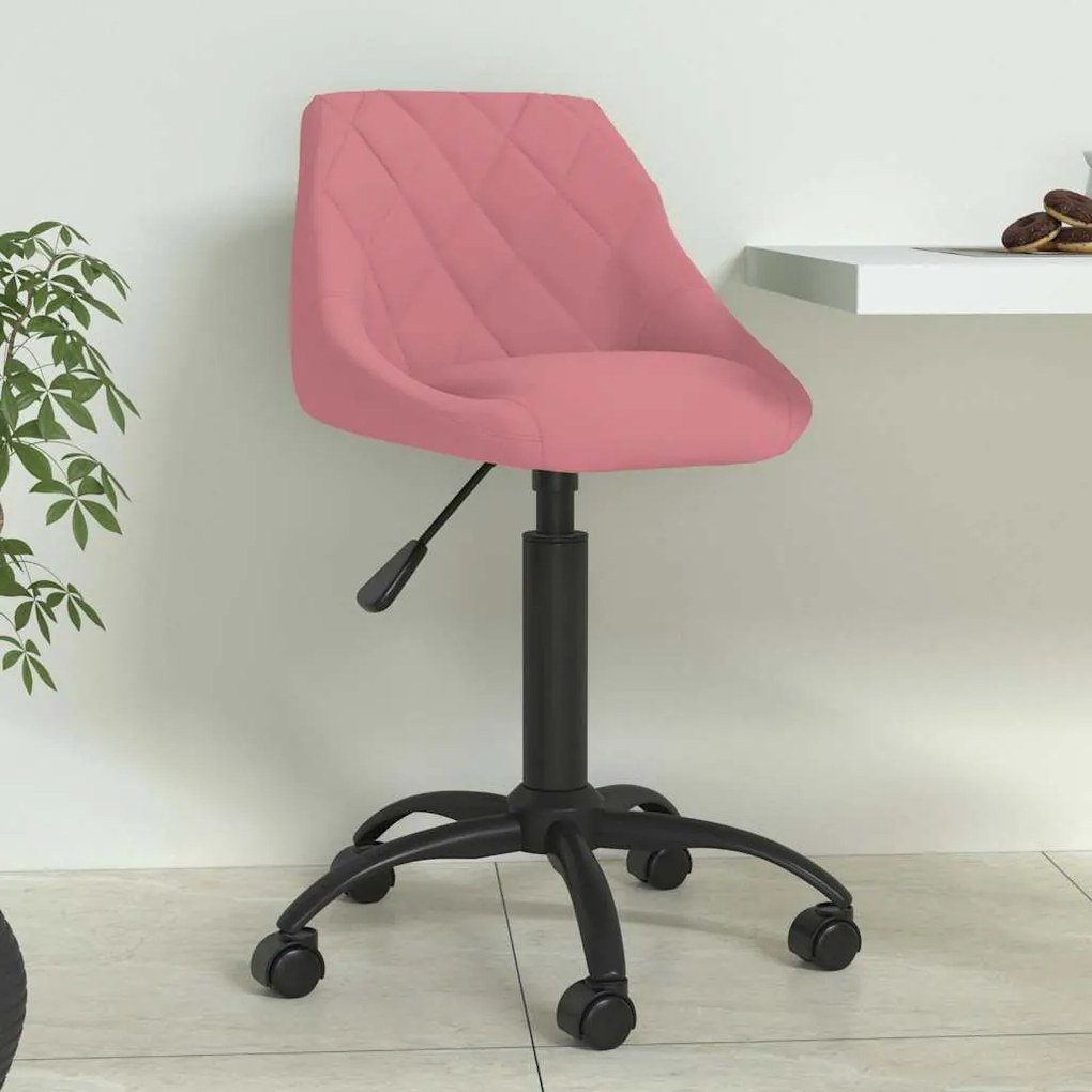 vidaXL Cadeira de jantar veludo rosa