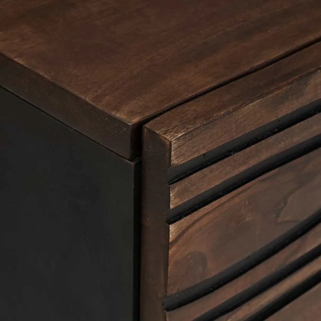 Mesa de Centro - 80 x 50 x 40 cm, feita de madeira maciça e MDF.