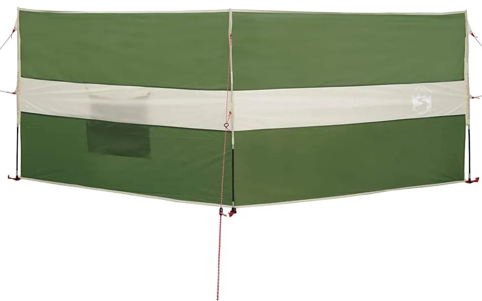 Corta-vento de campismo 344x120 cm impermeável verde