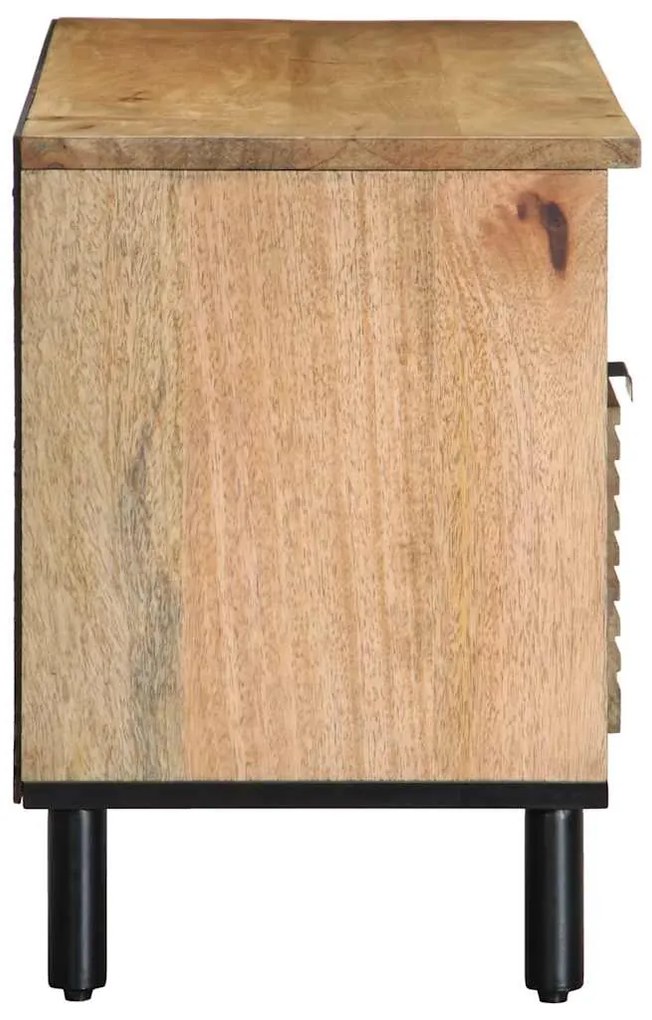 Móvel de TV 100x33x46 cm madeira de mangueira maciça castanho