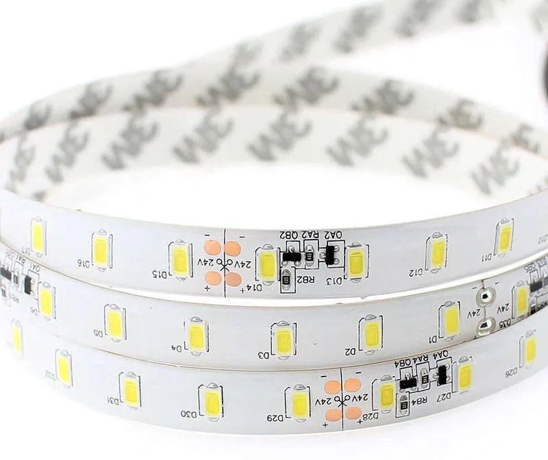 Fita de LED de cor única SMD5630, DC24V DC, 5m (70 Led/m) - Sensor de temperatura, 75W, IP65, Branco Frio