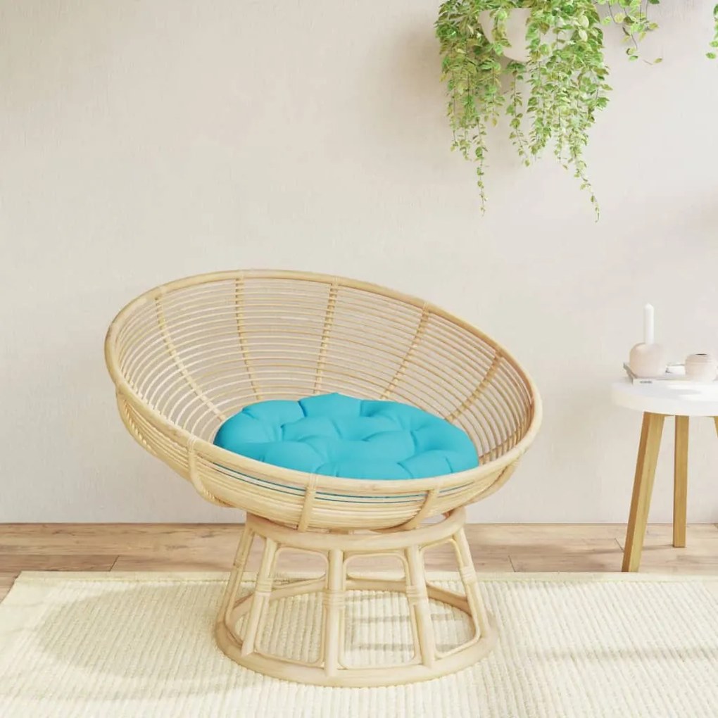vidaXL Almofadão redondo Ø 60 x11 cm tecido oxford turquesa